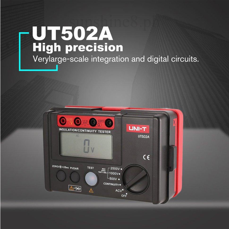UNI-T UT502A Digital Insulation Resistance Tester/Ohm Multimeter/500 ...