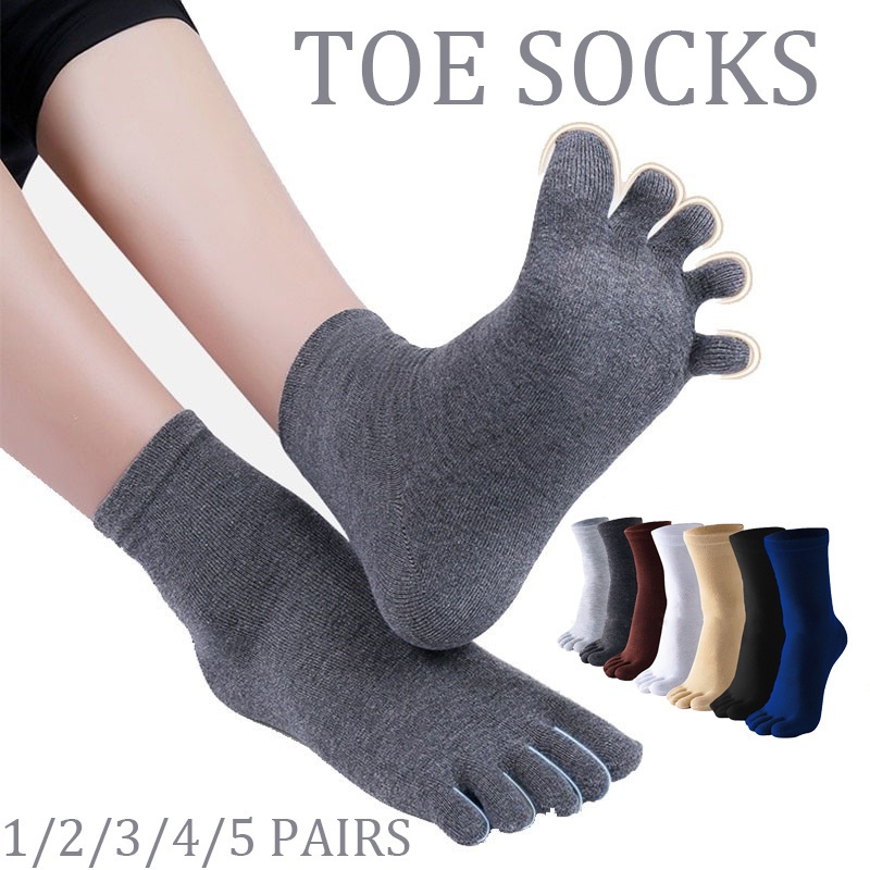 Comfortable Men Women's Socks Sports Five Finger Pure Cotton Socks Toe Sock  ^