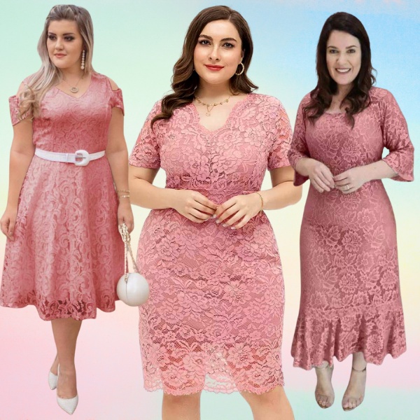 Old rose discount dress for chubby