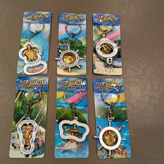 (6pcs) Philippine Souvenir Keychain Assorted Designs- Puerto Galera ...