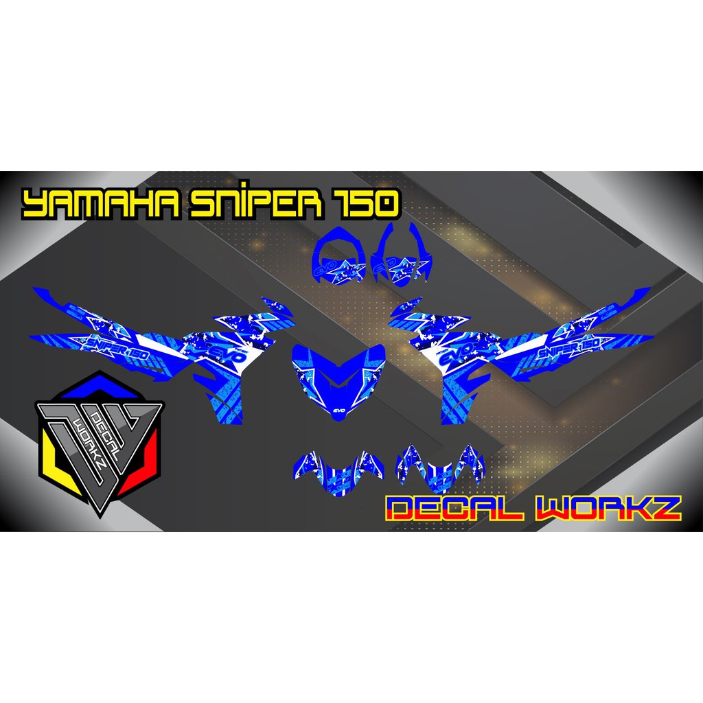 Sniper 150 Full Body Customized Sticker Decals Blue Shopee Philippines