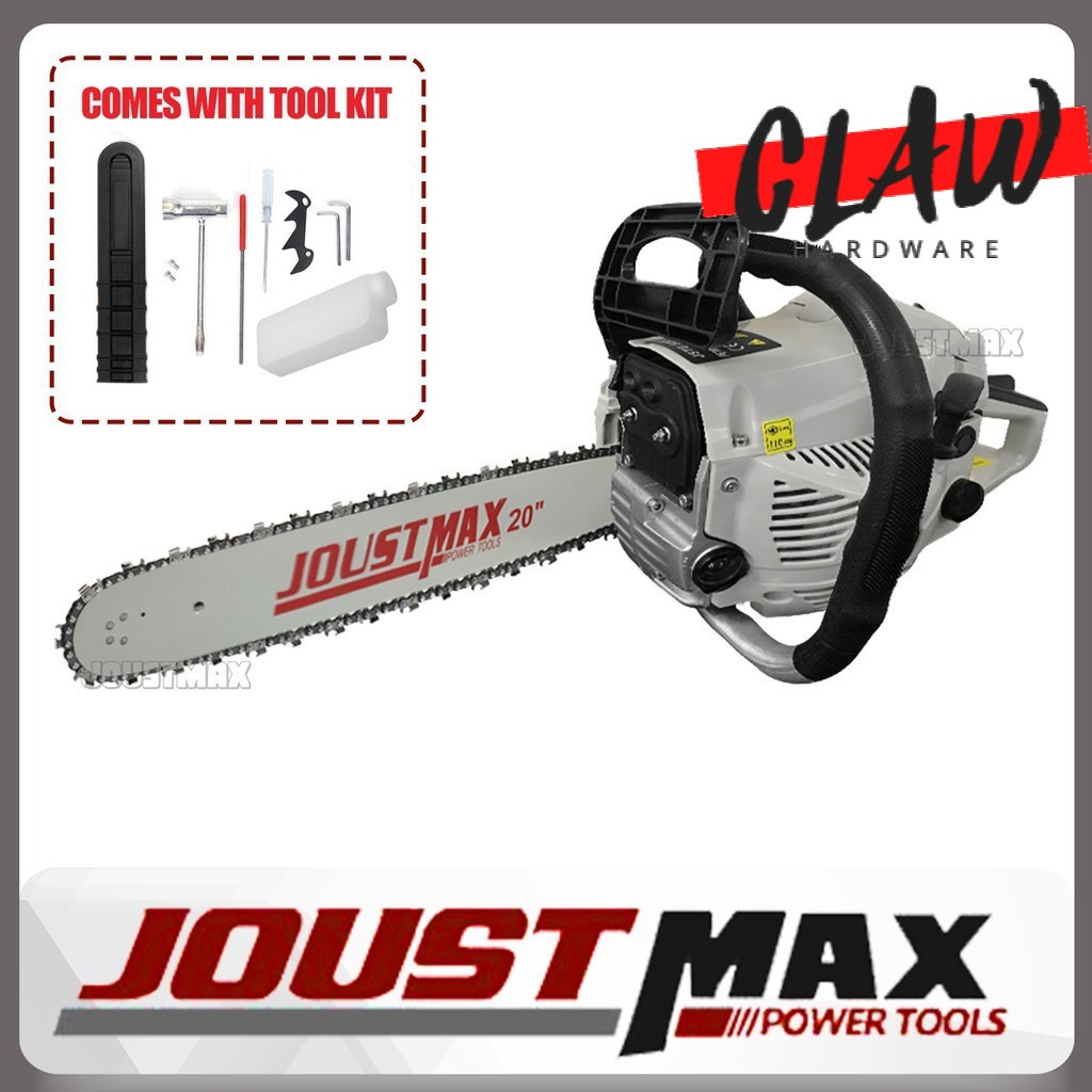 Joustmax High power 20” Gasoline Chain Saw Two Stroke Chainsaw Logging Wood Cutting Power Tool