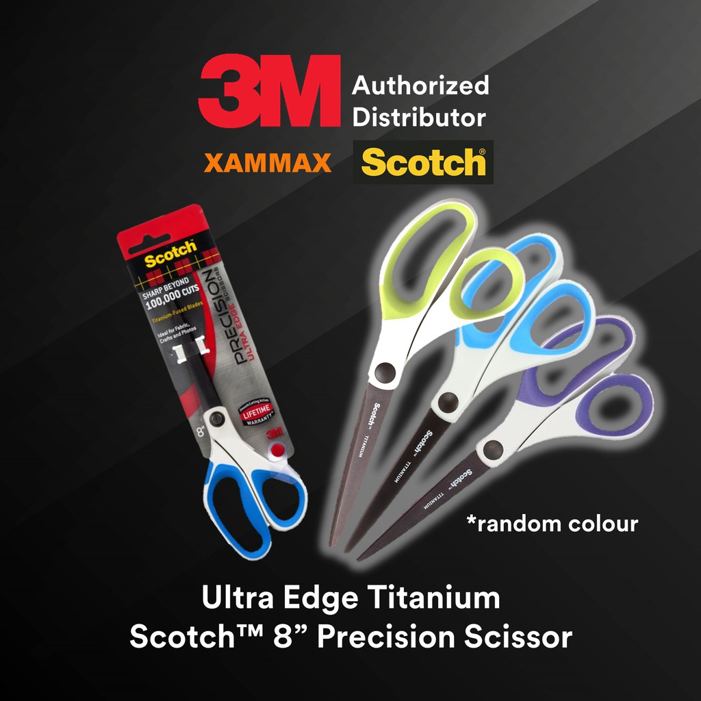 Titanium 3M Scotch Precision Ultra Edge 8 Scissor RANDOM / COLORS