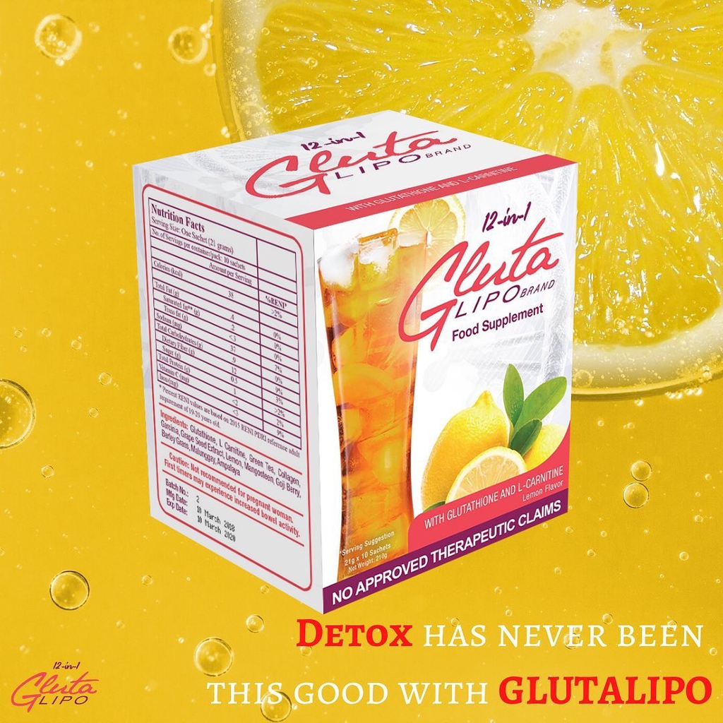 Glutalipo Detox Slimming Whitening Glutathione Gluta Lipo Viyline Viy Ivana  Alawi Alex Gonzaga Blyth | Shopee Philippines