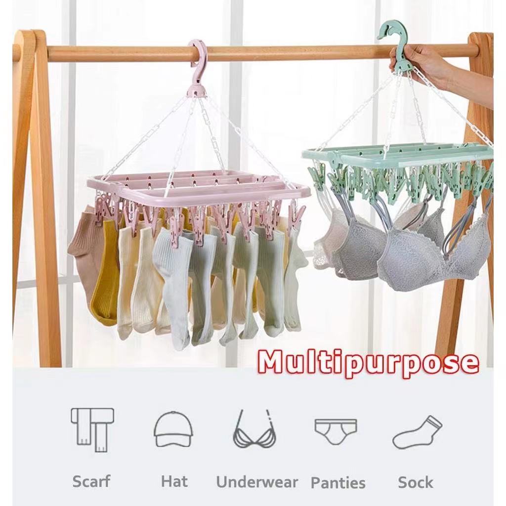 Portable Drying Rack Bathroom Socks Cloth Hanger Rack Underwear Bra ...