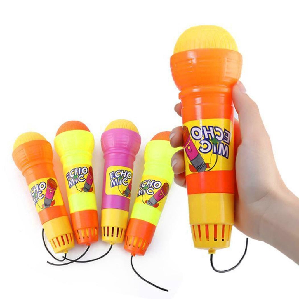 Baby Cristal Plastic Echo Microphone Karaoke Singing Voice Changer Toy