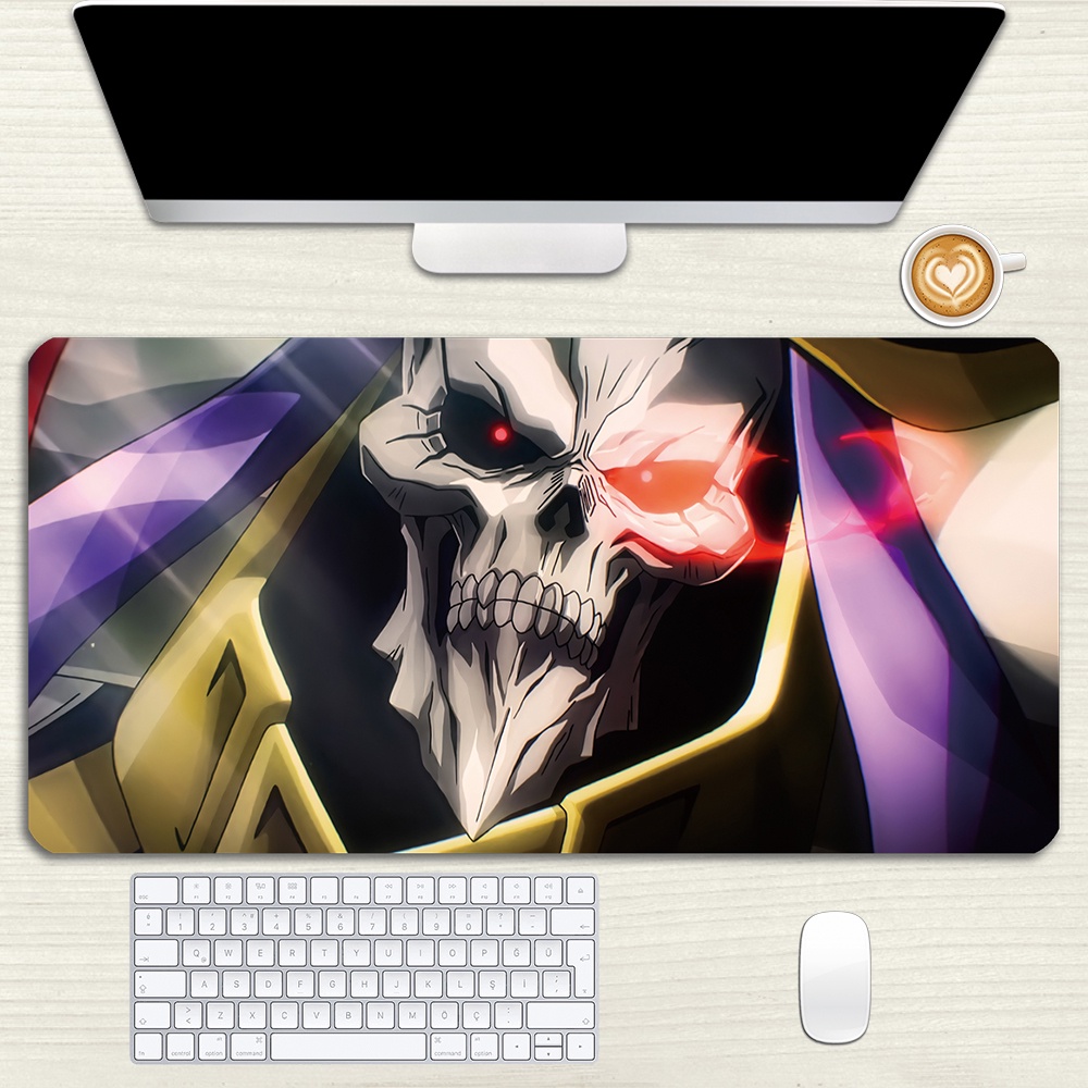 Anime Overlord Albedo Ainz Ooal Gown Mouse Pad Lock Edge Rubber Gaming Mousepad Desk Keyboard