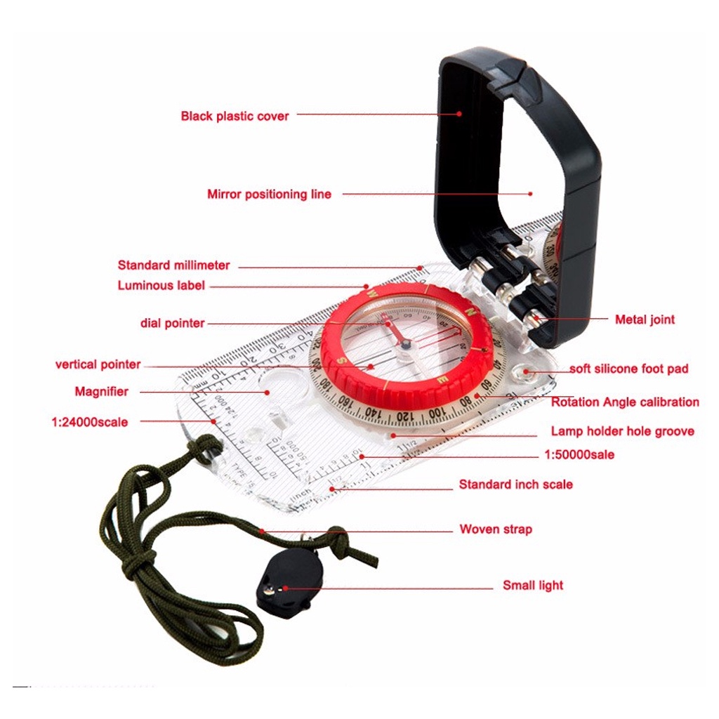 Naturehike NH15A003-E Multipurpose Geological Outdoor Compass COMPASS ...