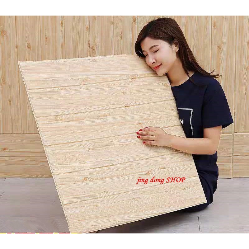 wallpaper sticker wood design 3d foam wall decor self adhesive water