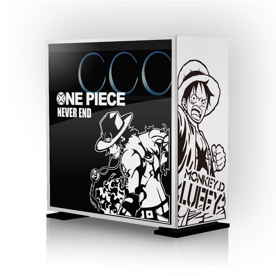 One Piece Anime PC Case Stickers Cartoon Computer Host Skin Decorate