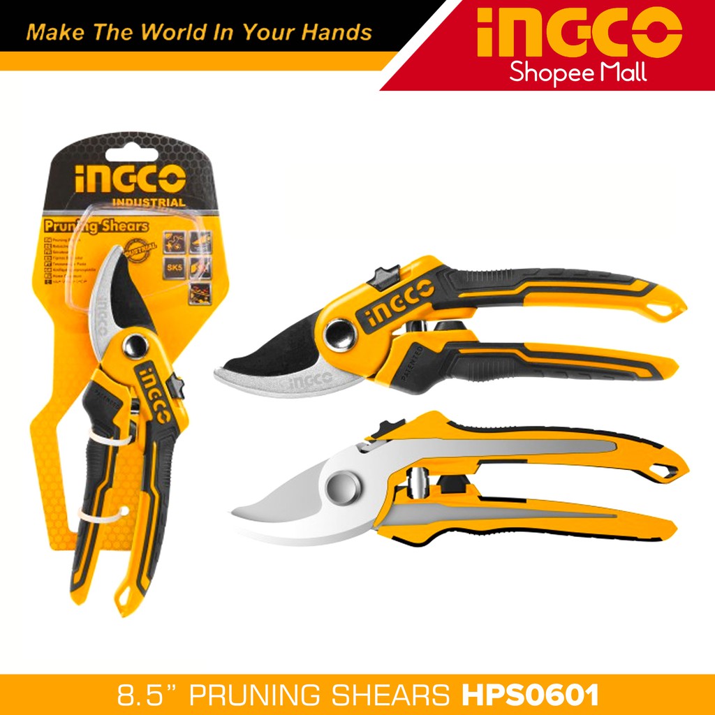 Ingco HPS0601 Secateurs Garden Pruning Shears Bypass Type Stem Cutter