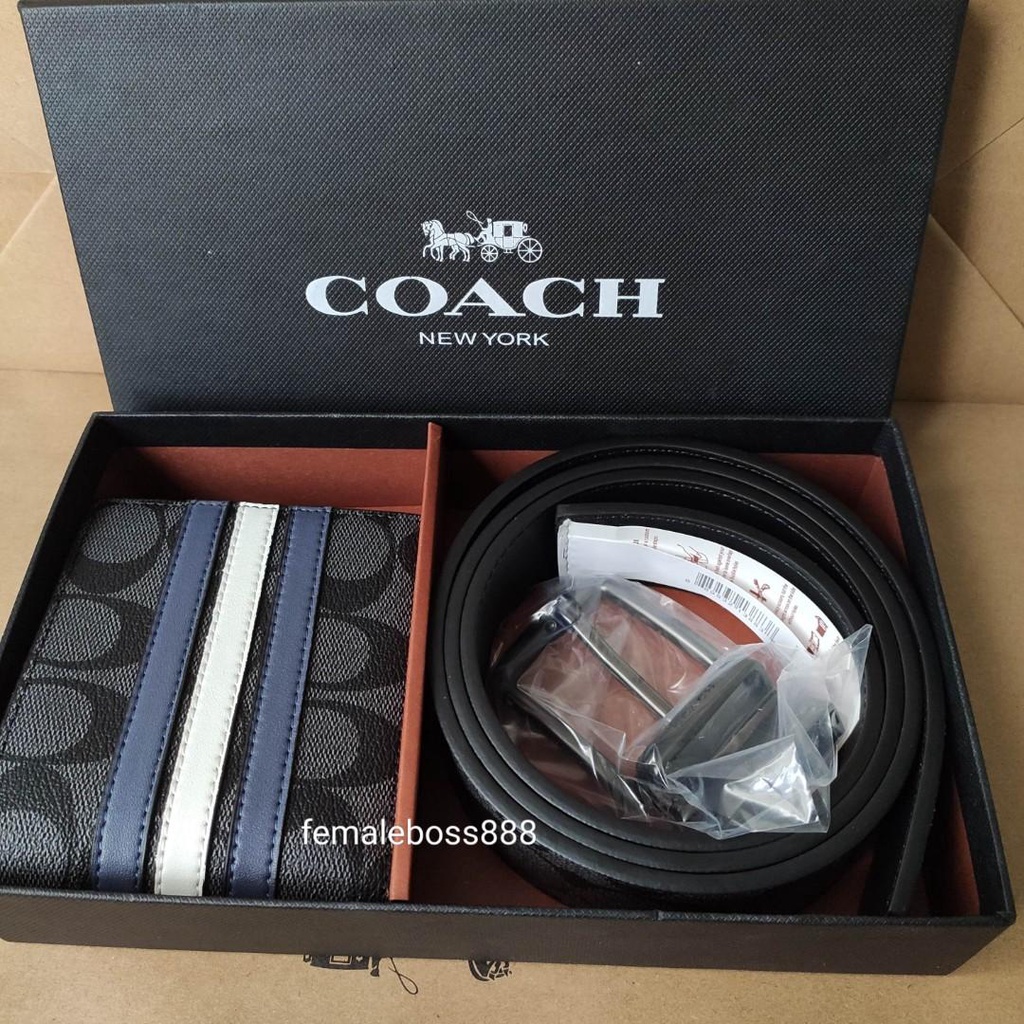 Coach wallet and online belt set