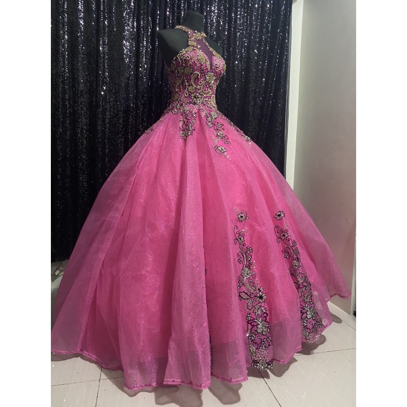 Pink gown for debut hotsell