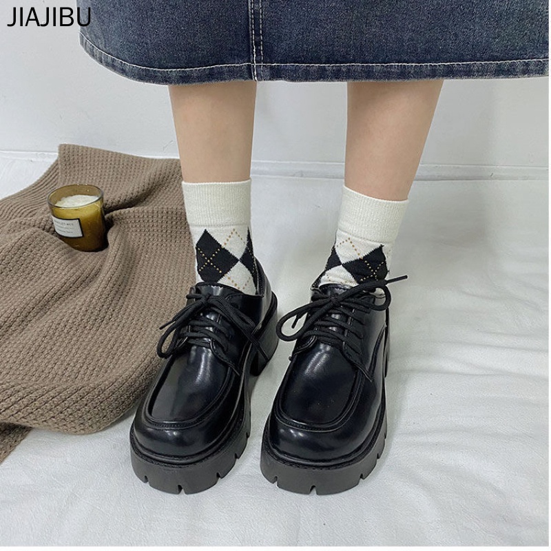 35-42 Size British Style Black School Shoes for Girls 41 Plus Size Mary ...