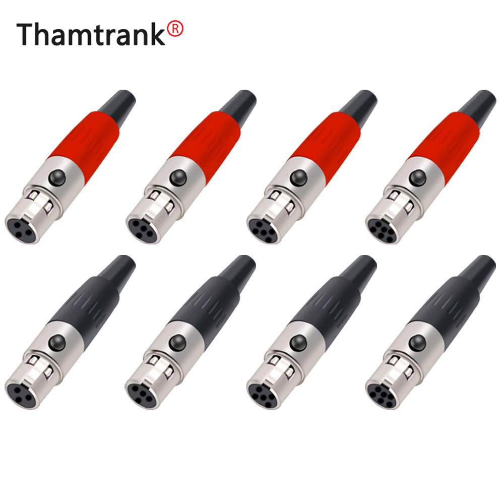 10pcs New Mini XLR 3Pin 4Pin 5Pin 6Pin Female Jack Plug Soldering MIC