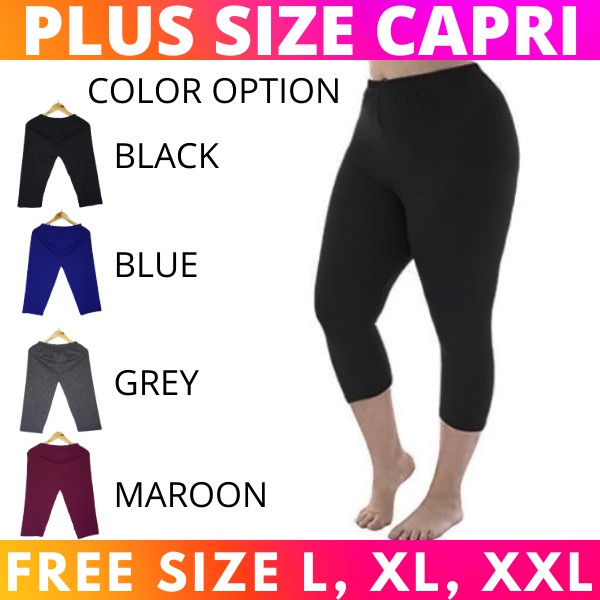 NEW Plus Size Cotton/Spandex Long Basic Leggings and Capri