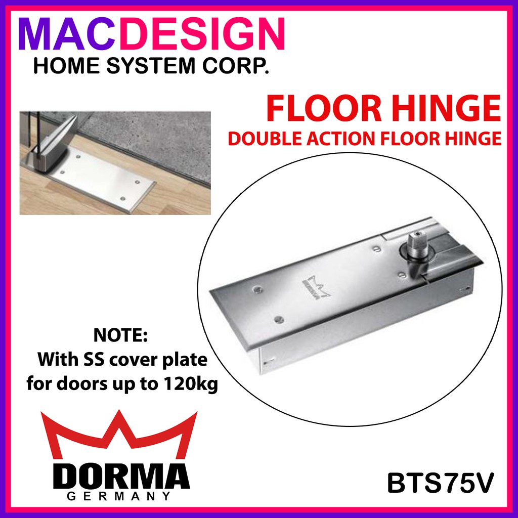 DORMA FLOOR HINGE BTS75 With SS Cover plate, for doors up to 120kg