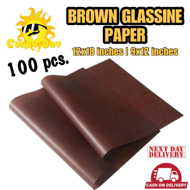 [100 pcs.] Brown Glassine Paper Food Wrapper Shopee Philippines