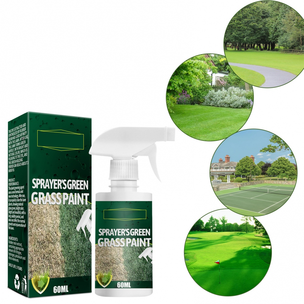 Mixed Lawn And Lawn Paint-all-natural Pet-friendly Lawn Colorant Turns Into Green Spots Again With Environmentally Friendly Spray Application (warm Season Lawn