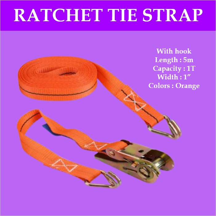 Cargo Strap 5Meters 5000kg Heavy Duty 16 Feet Ratchet Tie down Cargo