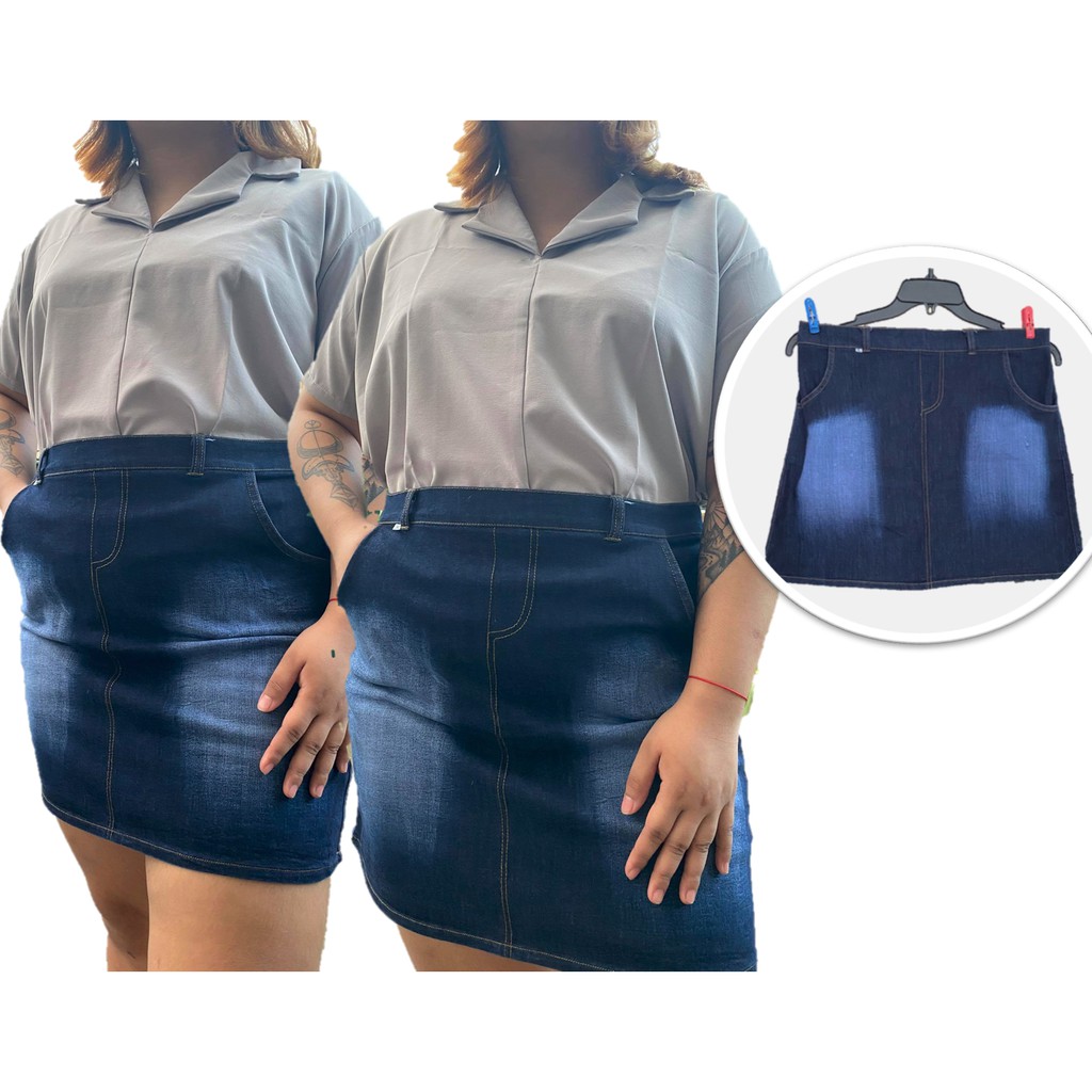 Plus Size Denim skirt XL 2xl 3xl Maong palda plus size Shopee