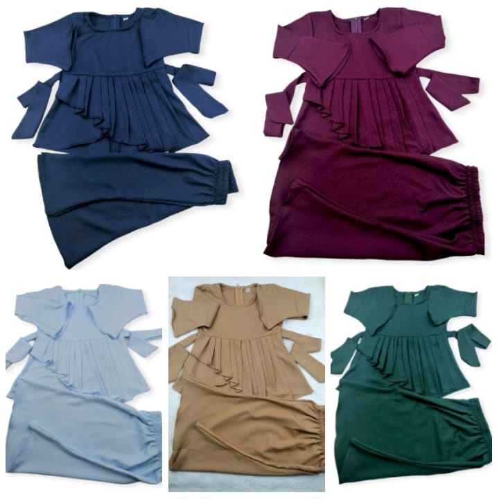 Baju Raya 2021 Baju Raya Girls Kurung Peplum Baju Kurung Baju Kurung ...