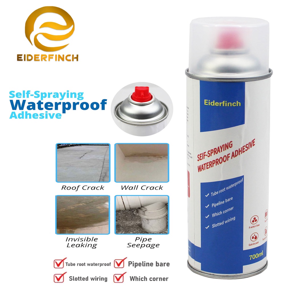 waterproof For Roof Wall Cracks Pipes Leak Repair Rubber Coating Spray ...