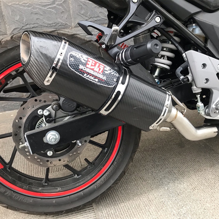 R77 Yoshimura Carbon Fibre Big 420mm length (51mm inlet) with muffler ...