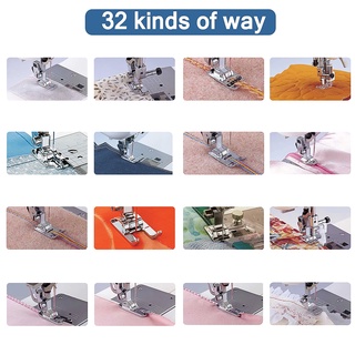 16pcs Sewing Machine Presser Foot Set Hem Foot Spare Parts Accessories for  Brother Singer 