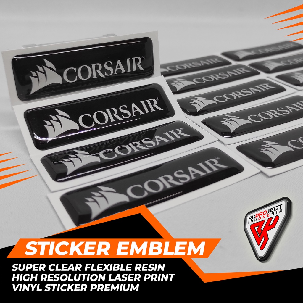 Corsair Flexible Resin Emblem Embossed Sticker | Shopee Philippines