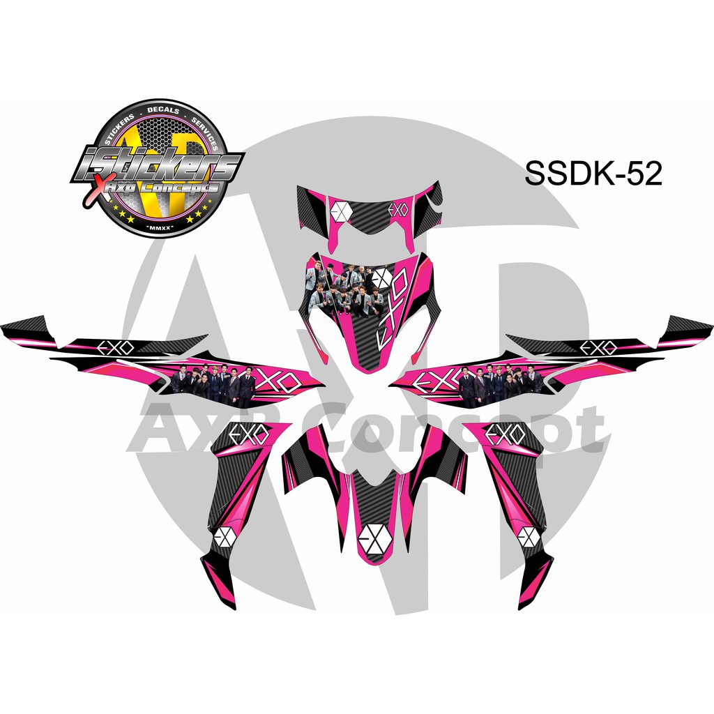 Suzuki Smash 115 Full Decals EXO KPOP SSDK-52 (Laminated) | Shopee ...