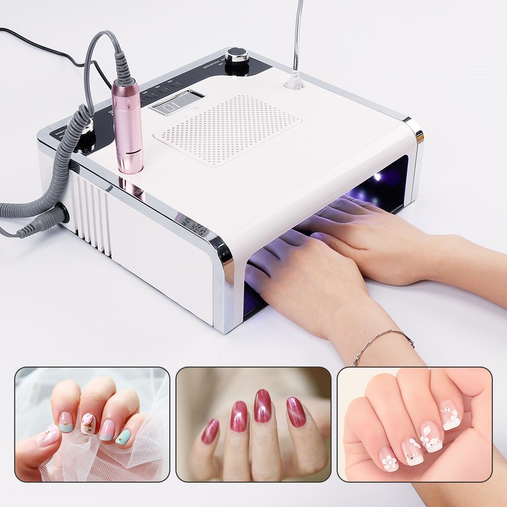 3 in 1 30000RPM Nail Gel File Curing Dryer Manicure Device Electric ...