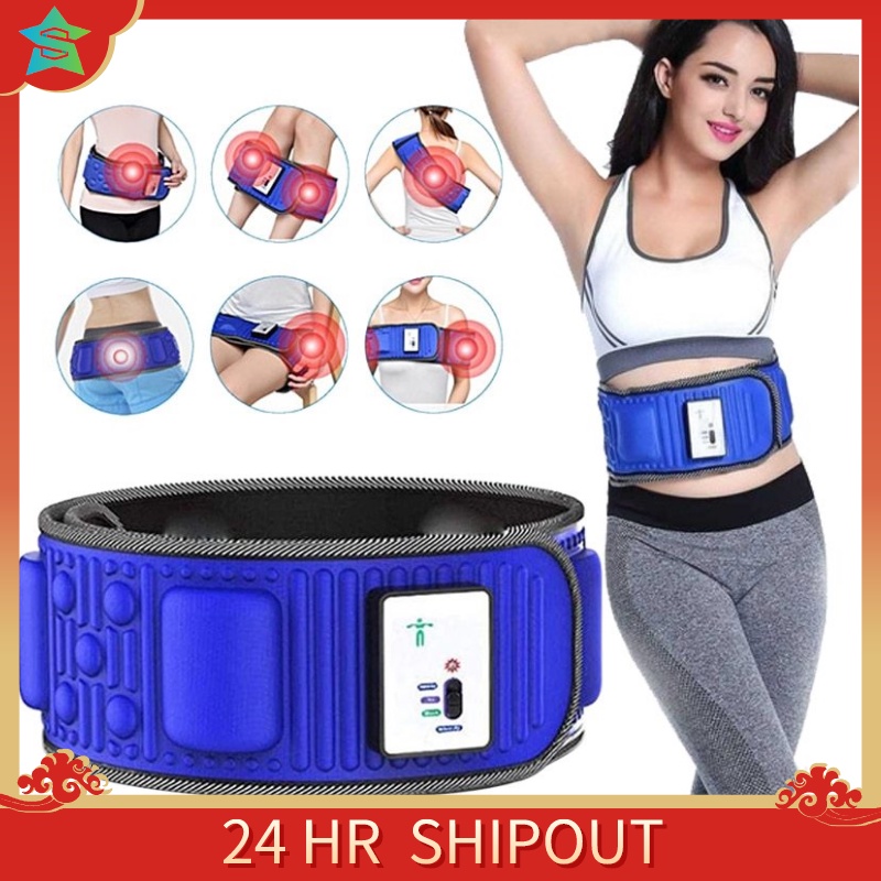 Massage Belt Plug-In Waist Fat Burn Vibrate Weight Loss Body Slimmer ...