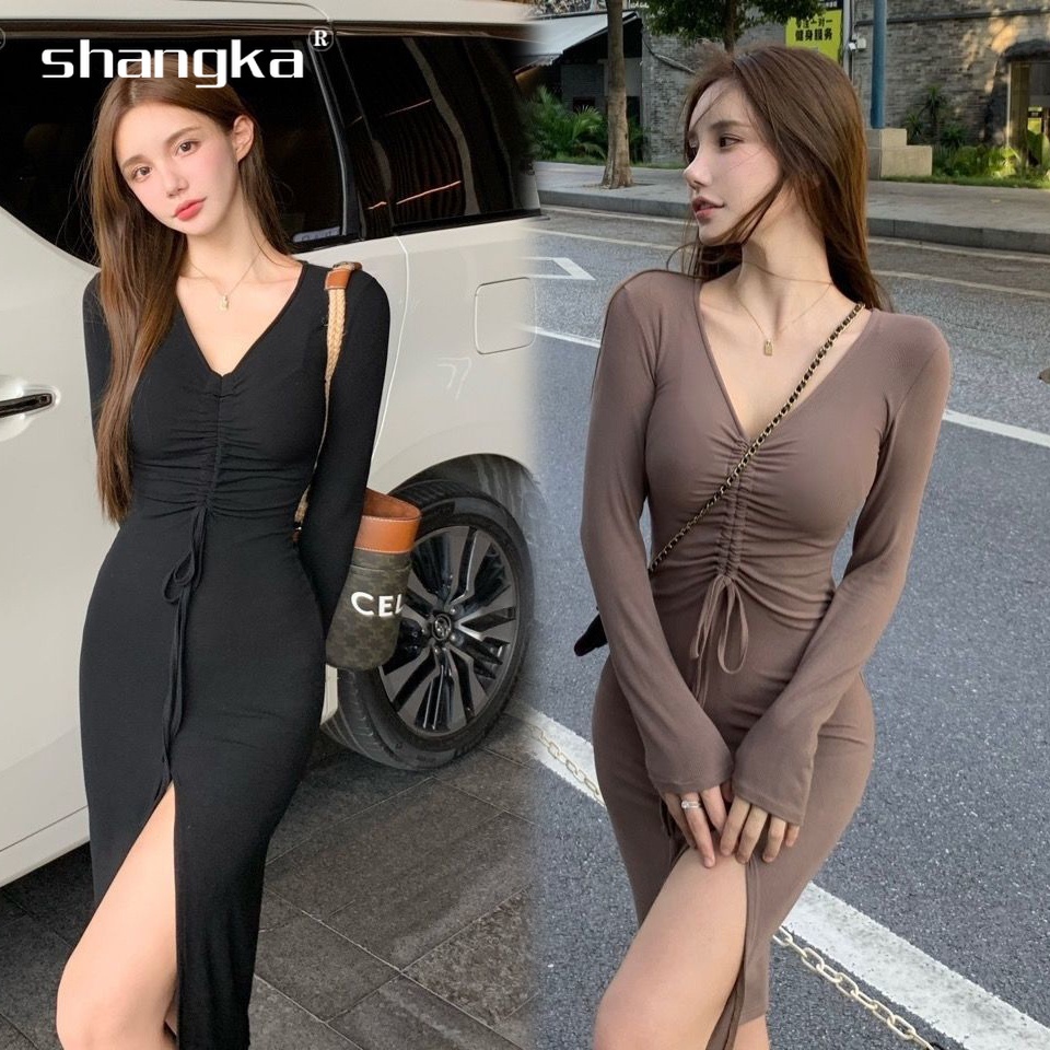 V-neck sexy dress high waist slim sleeveless Hip Wrap Dress long dress  11054 main image 1