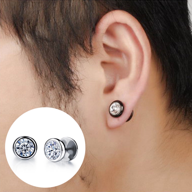 Mens crystal stud earrings shop