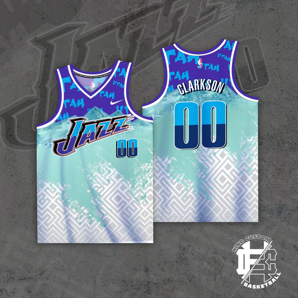 Basketball Jersey UTAH JAZZ JORDAN CLARKSON NBA JERSEY FULL SUBLIMATION ...