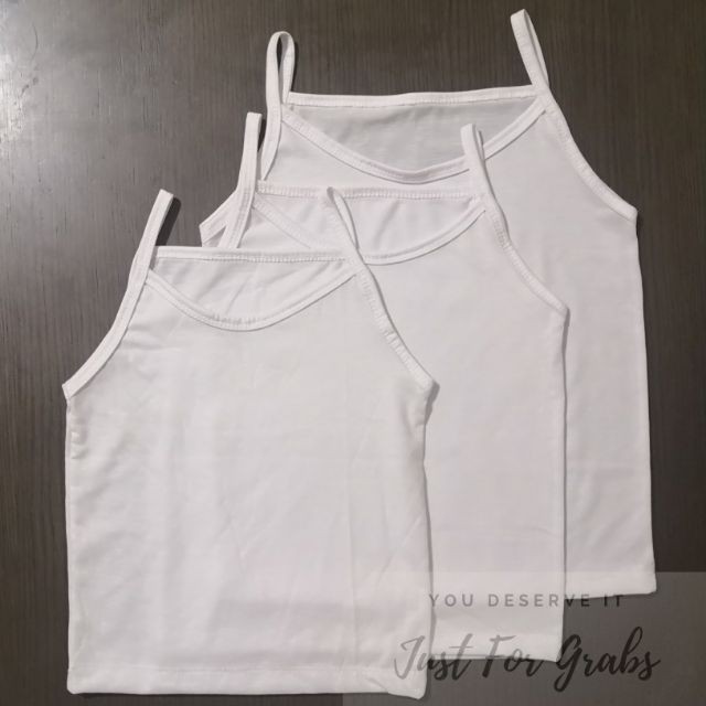 Sando girl.terno.terno pambahay.sando for kids boy PLAIN WHITE