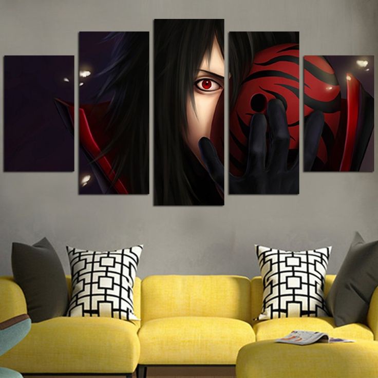 Anime Naruto Akatsuki Wall Art Decor Naruto Wall Art Decor 5pieces HD ...