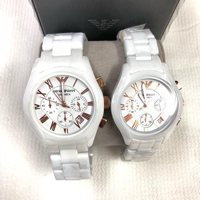 Armani ceramic hot sale chronograph watch