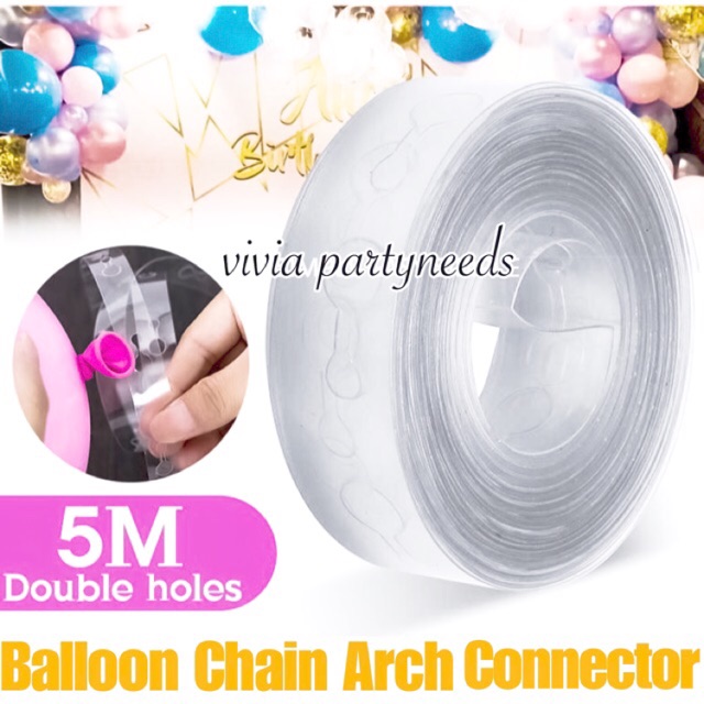 5M Double Holes Balloon Chain Arch Connector Birthday Wedding ...