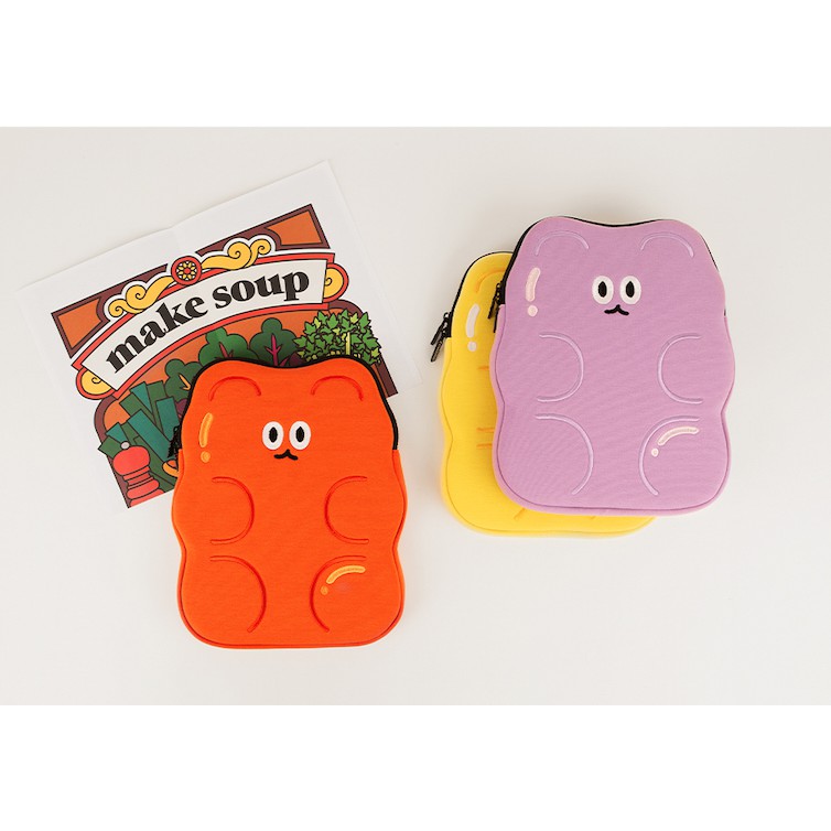 Jelly Bear Laptop iPad Pouch Sleeve Cover Case bag Soft / 11 13 15 inch