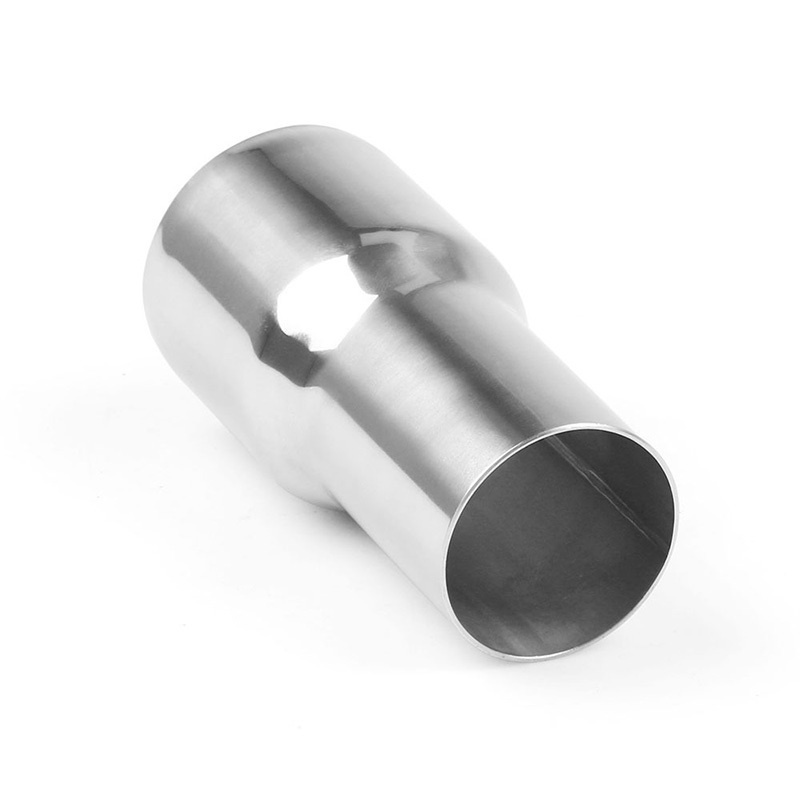 2Pcs Universal Fit 51/63/57/76mm Stainless Steel Tapered Standard Car Exhaust Reducer Connector