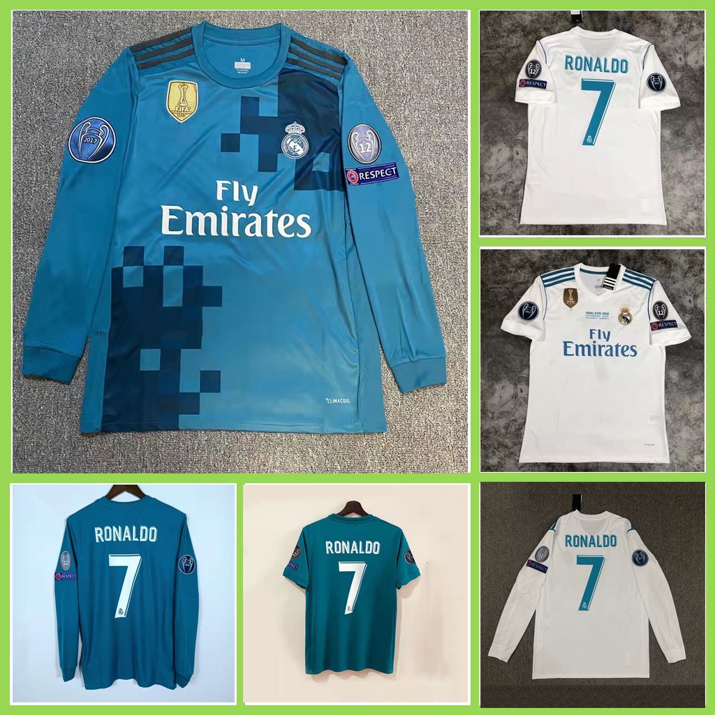 2017/2018 Real Madrid Retro Jersey-Jersy Final Kyiv short and long