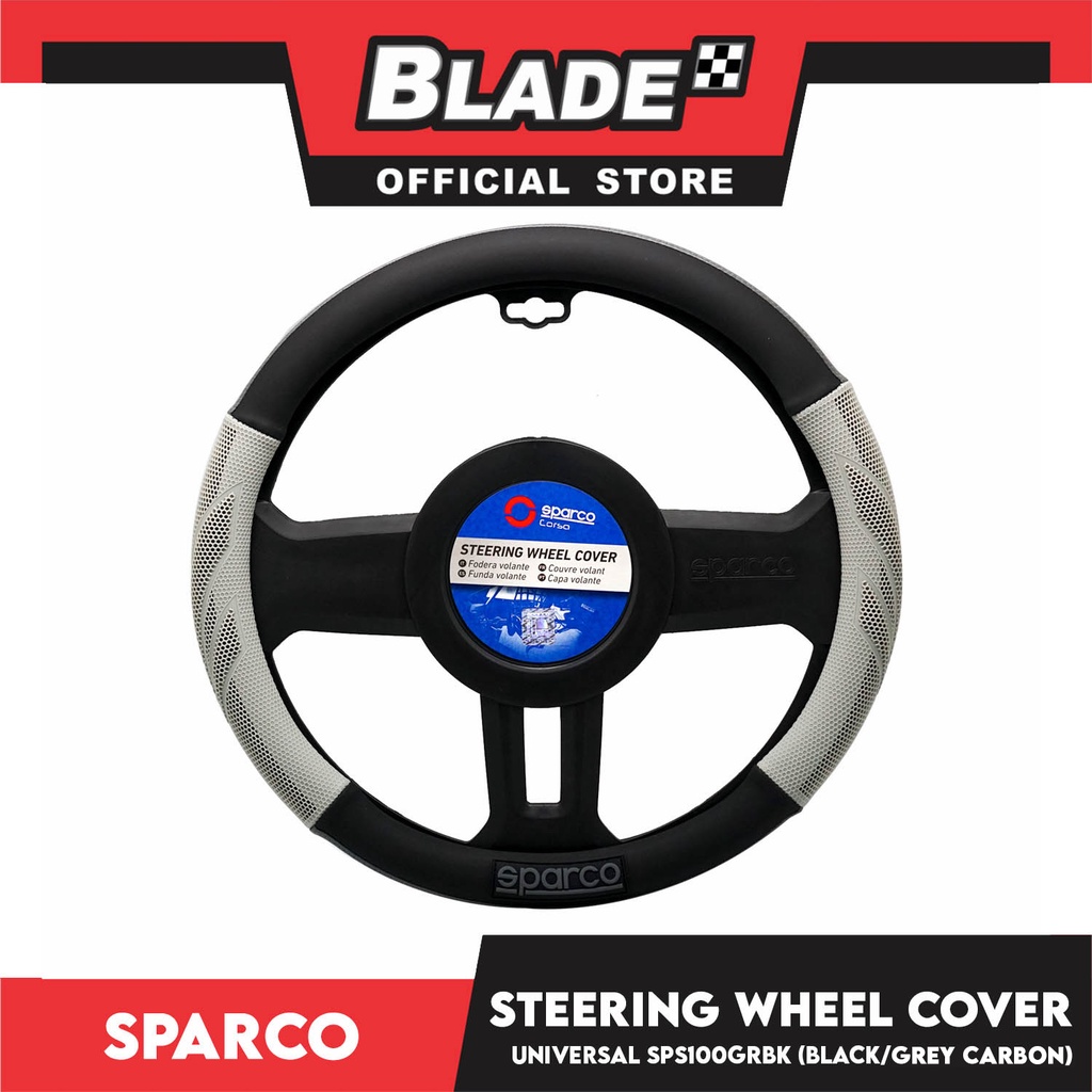 Sparco Steering Wheel Cover SPS100GRBK (Black/Grey) Shopee Philippines
