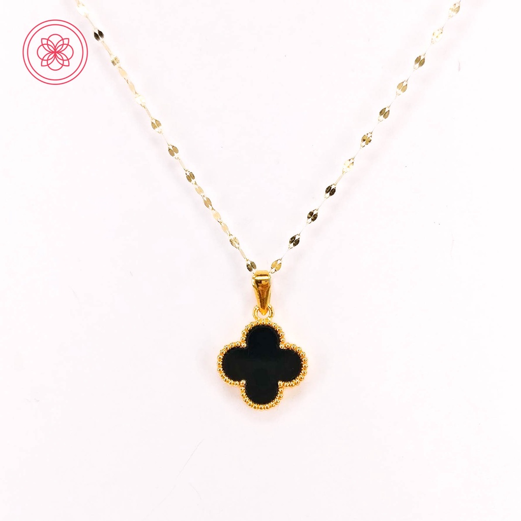 Cod Pawnable K Legit Original Pure Saudi Gold Clover Flower Designer