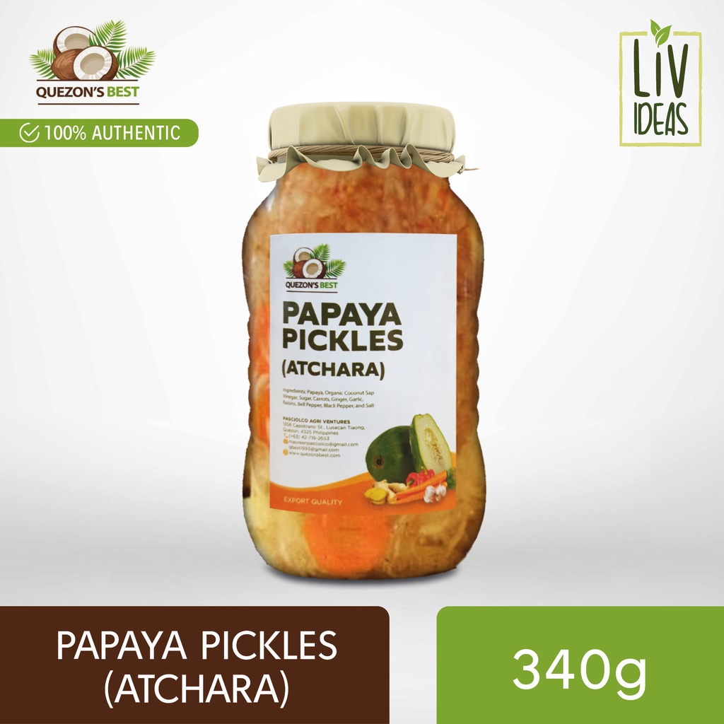Quezon's Best Papaya Pickles (Atchara) 340g Shopee Philippines