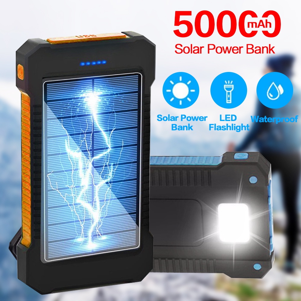 Solar Powerbank Waterproof Originalsolar Powerbank 500000mah Original ...