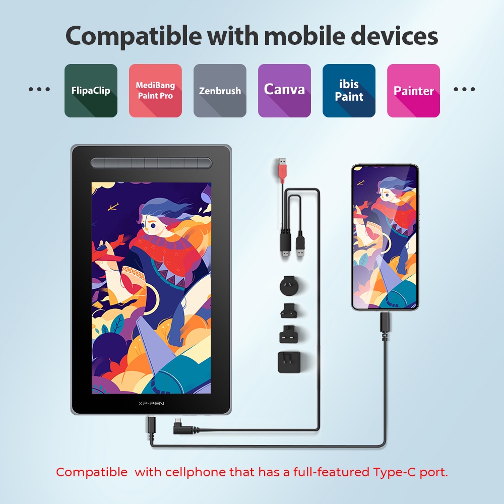 XPPen Artist 13 2nd Graphic Display Pen Display Drawing Monitor Support