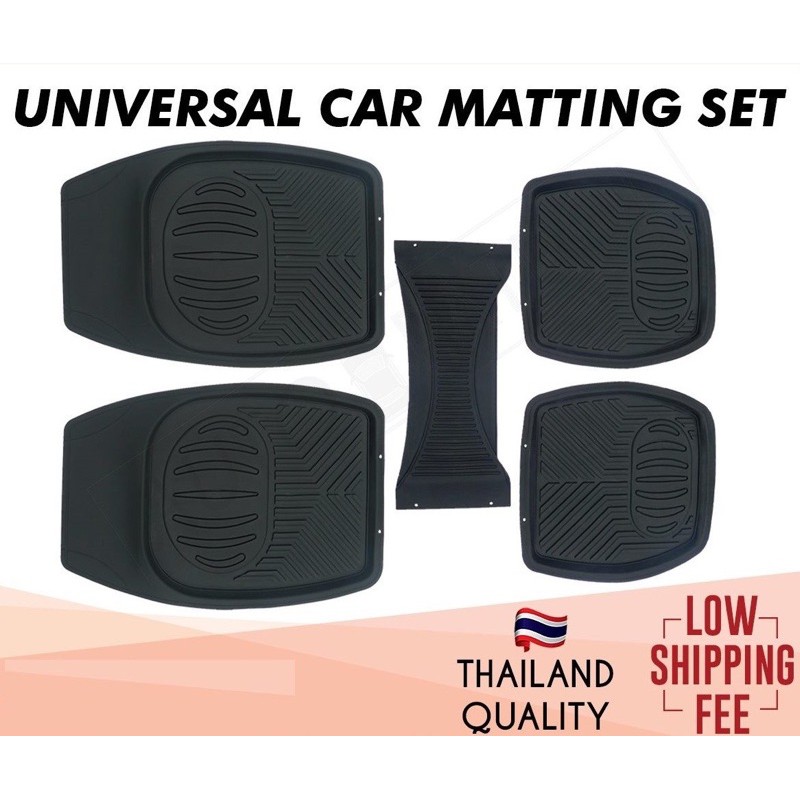 Universal Rubber Matting - LV - 5pcs/set // 5in1 car mat lv inspired louis` vuitton floor guard edge protection supply interior auto accessories man  spider toyota mitsubishi honda nissan ford isuzu kia bmw