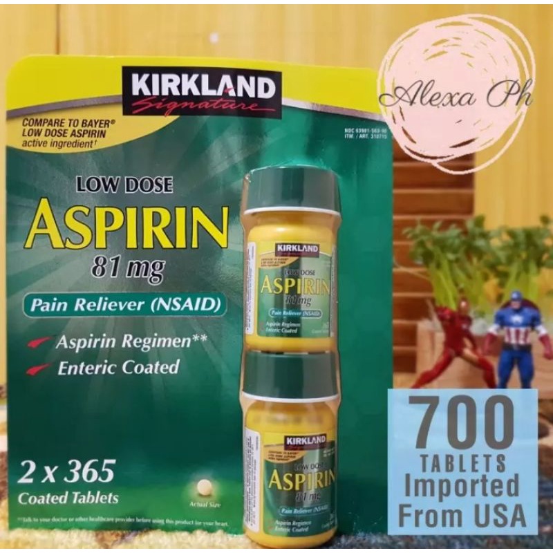 IMPORTED FROM USA Kirkland Signature Low Dose Aspirin 81 mg (730